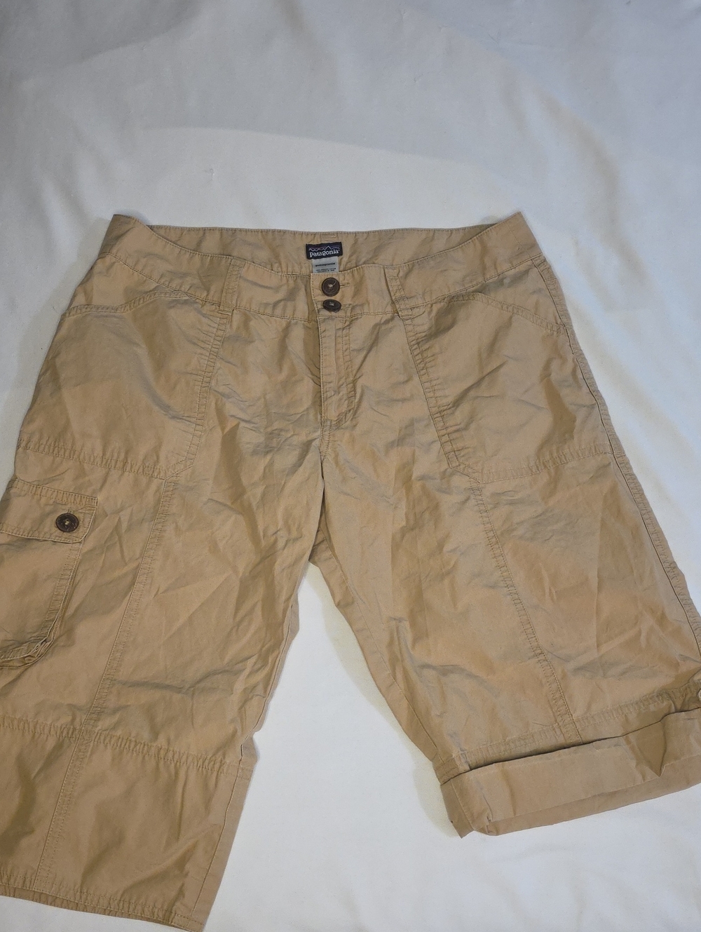 Patagonia Khaki Roll-Hem Cargo Shorts